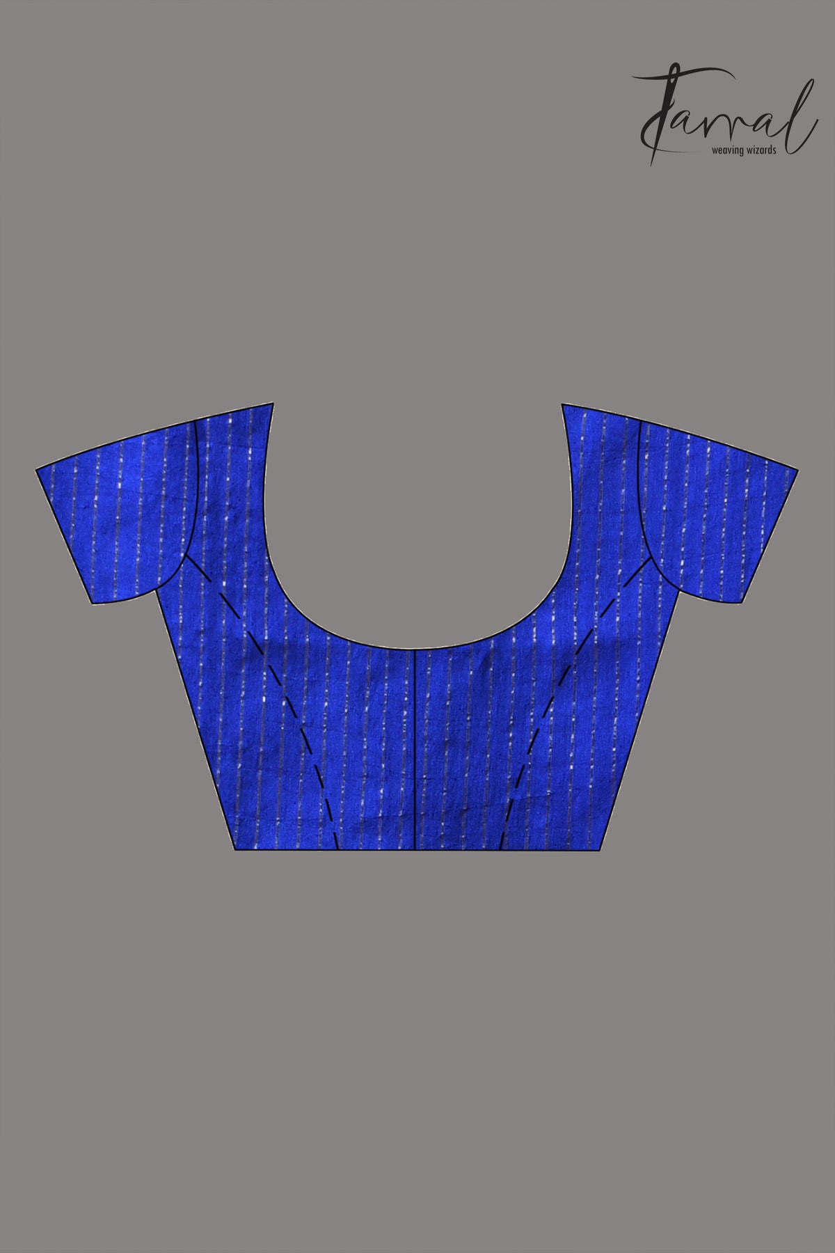 Royal blue with zari border matka silk handwoven jamdani saree
