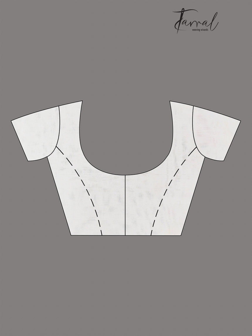 Periwinkle grace muslin silk handwoven jamdani saree - Tamal Boutique