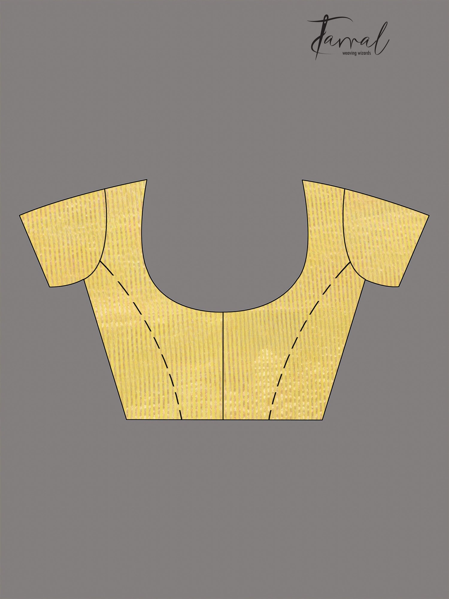 Yellow Organza silk Stripe With Floral buta handwoven jamdani saree - Tamal Boutique