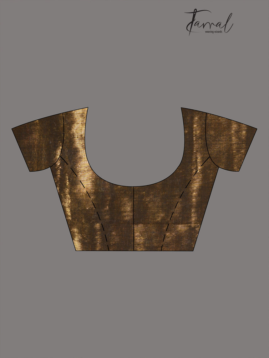 Golden Colour Tissue Handloom Saree - Tamal Boutique