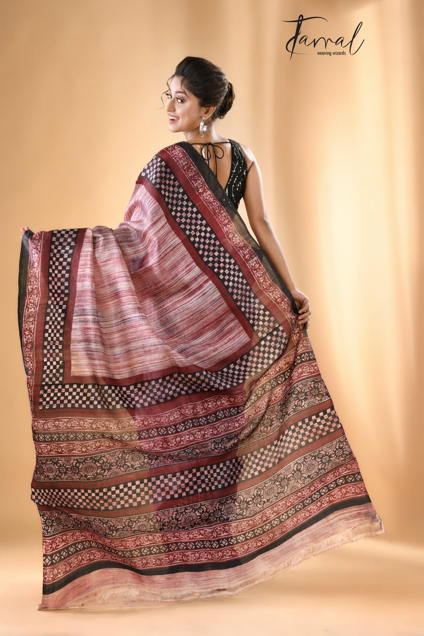 Brash palette pure silk saree - Tamal Boutique