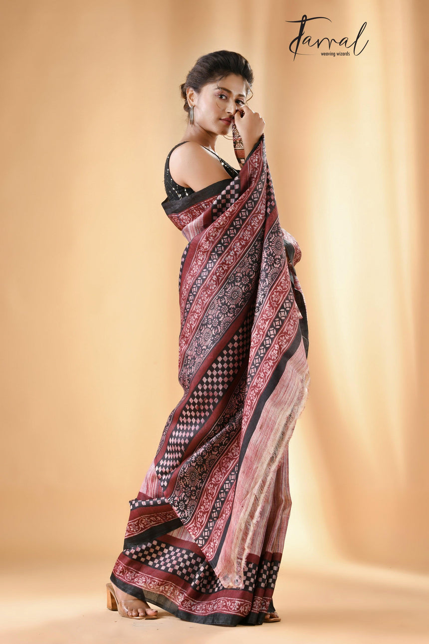 Brash palette pure silk saree - Tamal Boutique