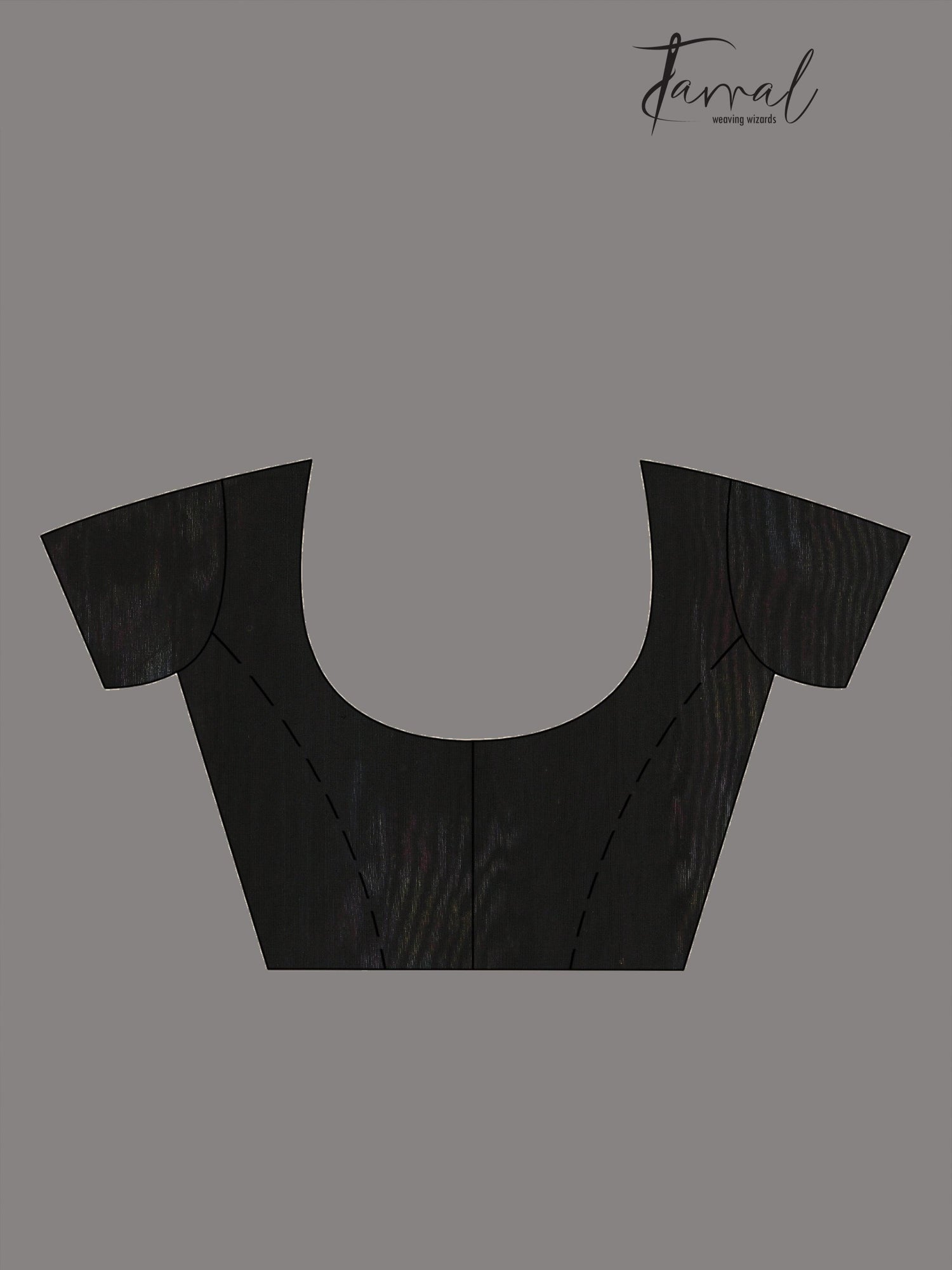 Black with zari border sequins paithani pallu handwoven jamdani saree - Tamal Boutique