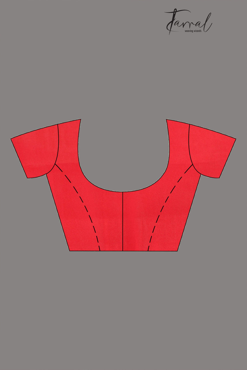 Red velvet elegance zardosi stone work silk saree - Tamal Boutique