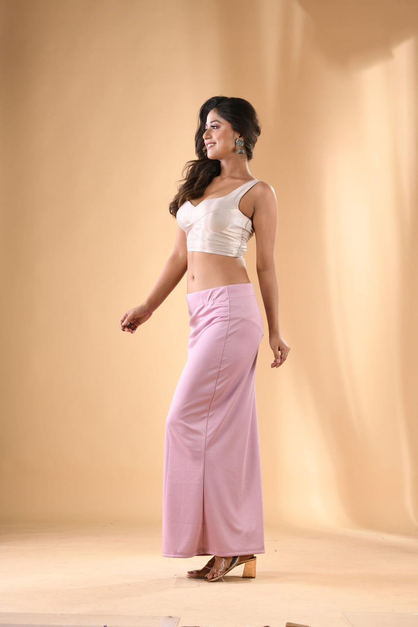 Light Pink Color Fish Cutting Lycra Stretchable Free Size Petticoat - Tamal Boutique