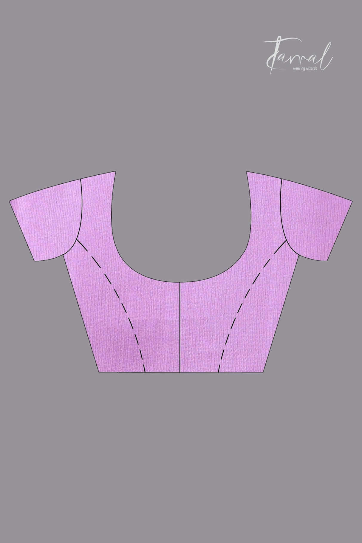 Lavender with purple border allover floral motifs handwoven jamdani saree - Tamal Boutique