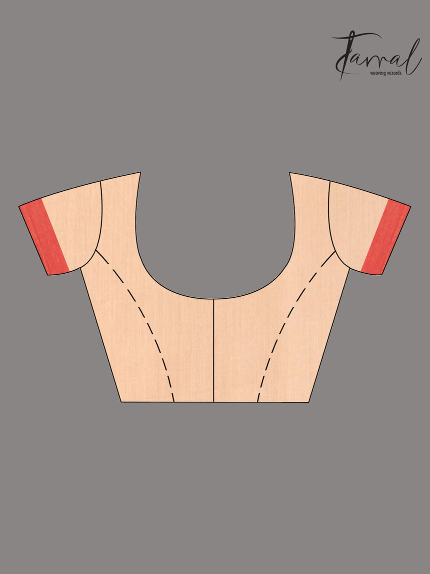 Muga with red border peacock paithani pallu Tusser ghicha silk handwoven jamdani saree - Tamal Boutique