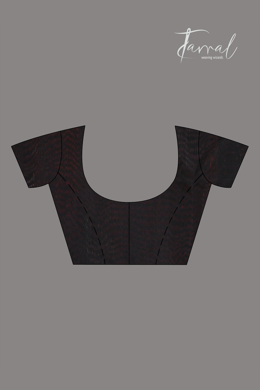 Red with golden lotus matka silk handwoven jamdani saree - Tamal Boutique