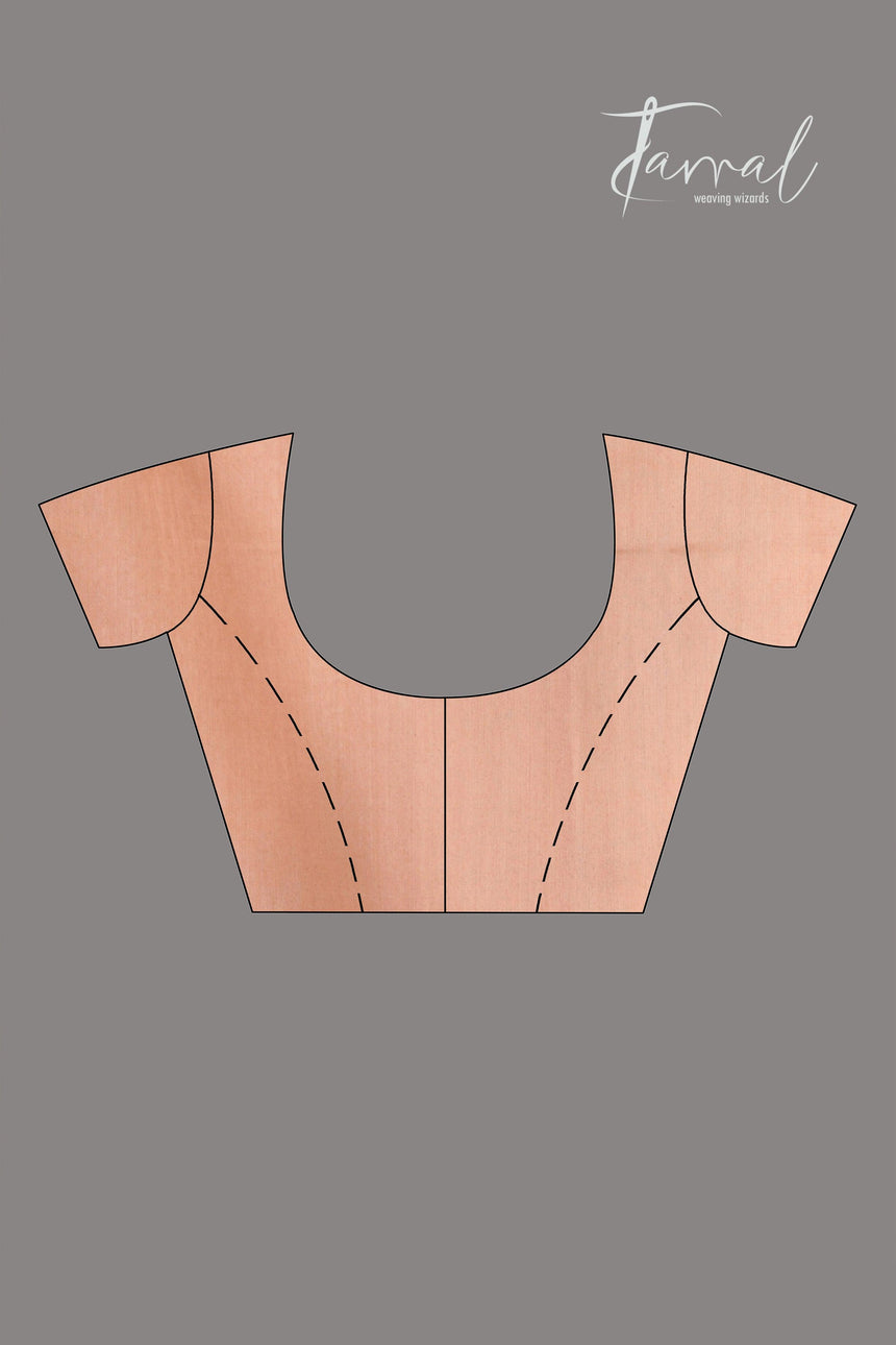 Golden beige with white combination matka silk traditional handwoven saree - Tamal Boutique