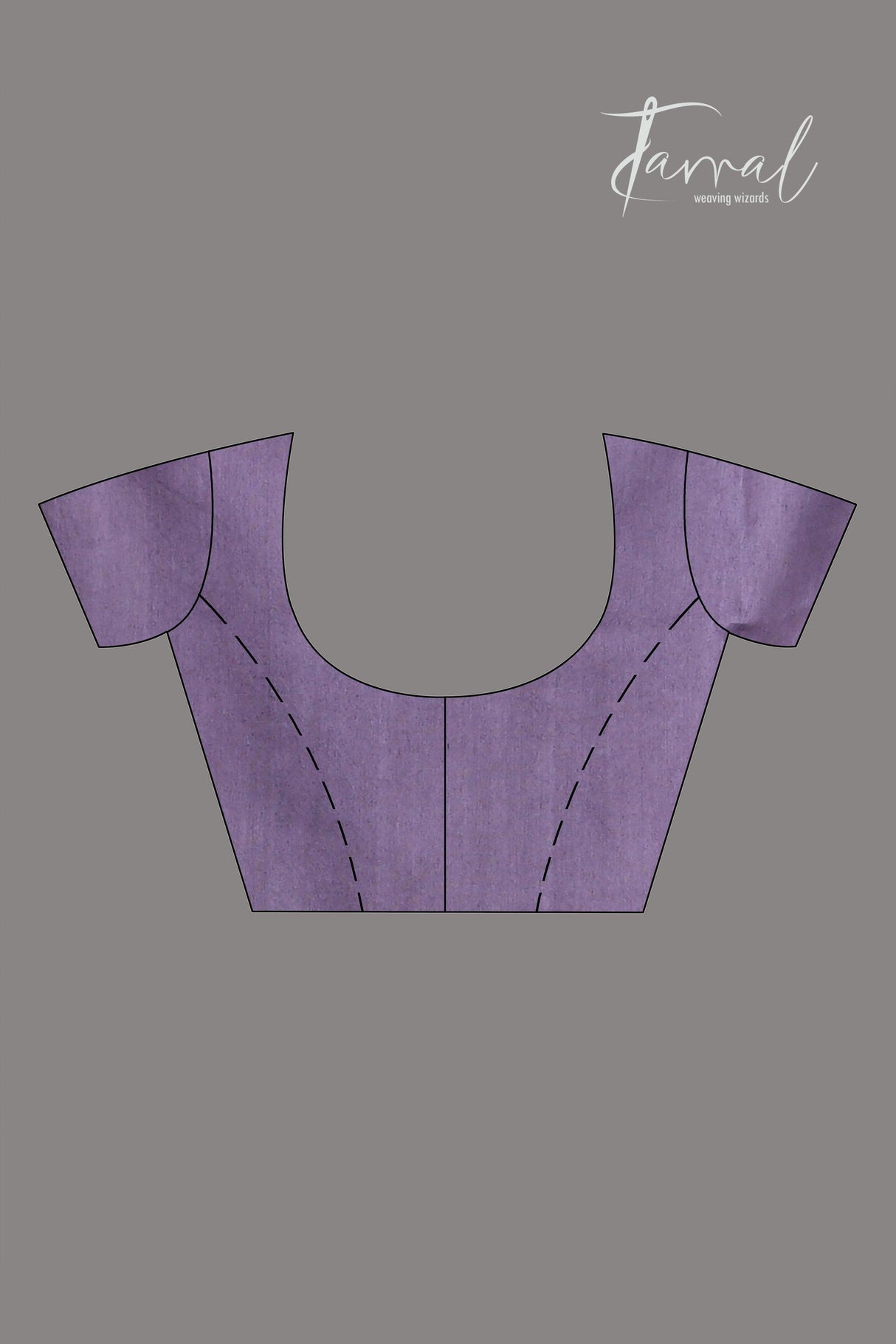 Dark Lavender zari lotus silk linen handwoven jamdani saree - Tamal Boutique