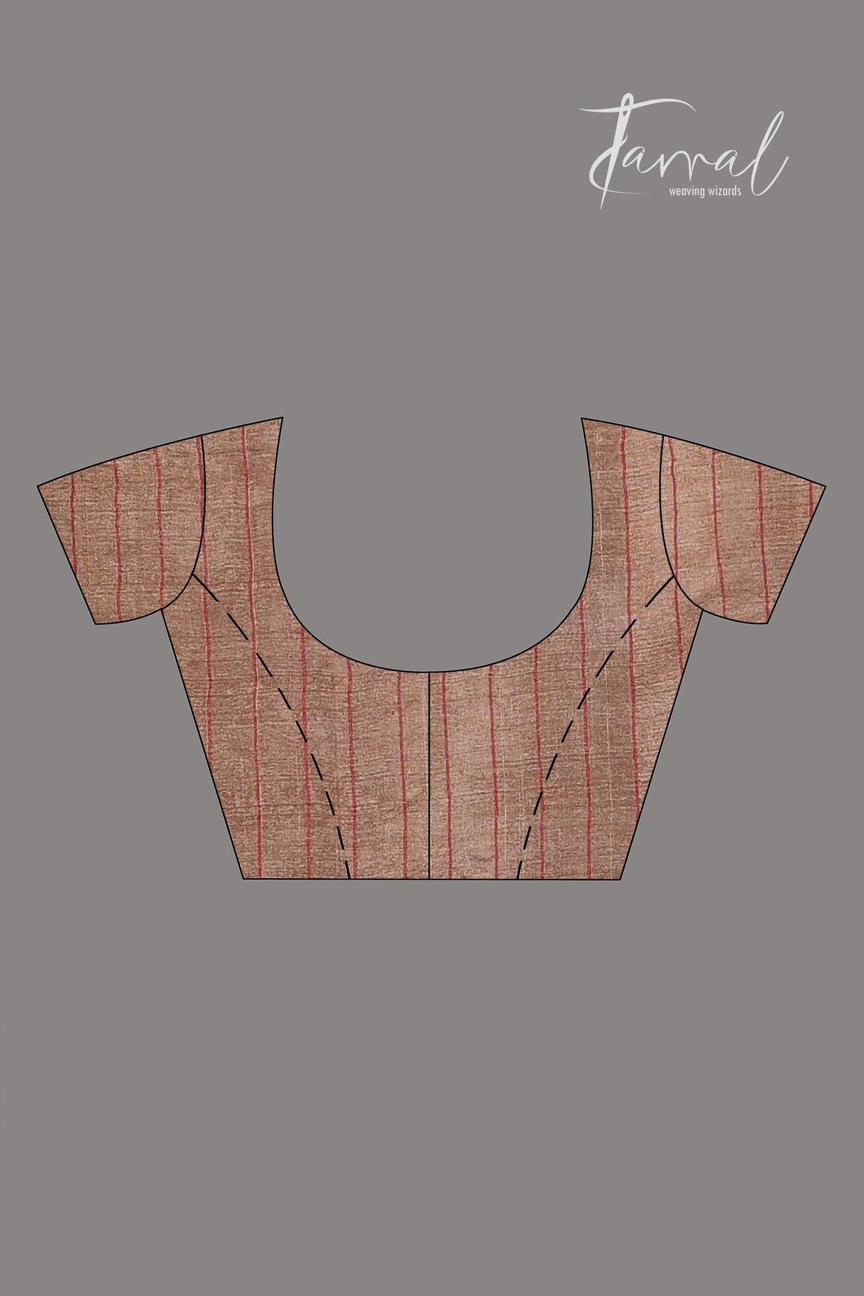 Chocolate Brown with Red Tussar SilkTraditional Handwoven Jamdani Saree - Tamal Boutique