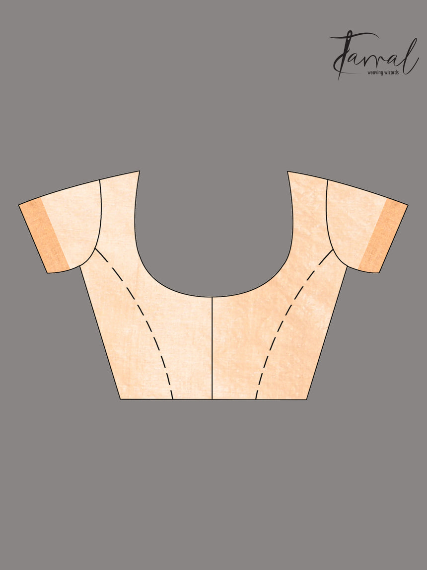 Traditional Beige Tussar Silk handwoven jamdani Saree with Bird Pallu