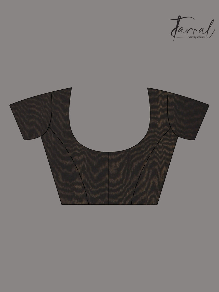 Majestic Grey star linen silk linen handwoven jamdani saree - Tamal Boutique