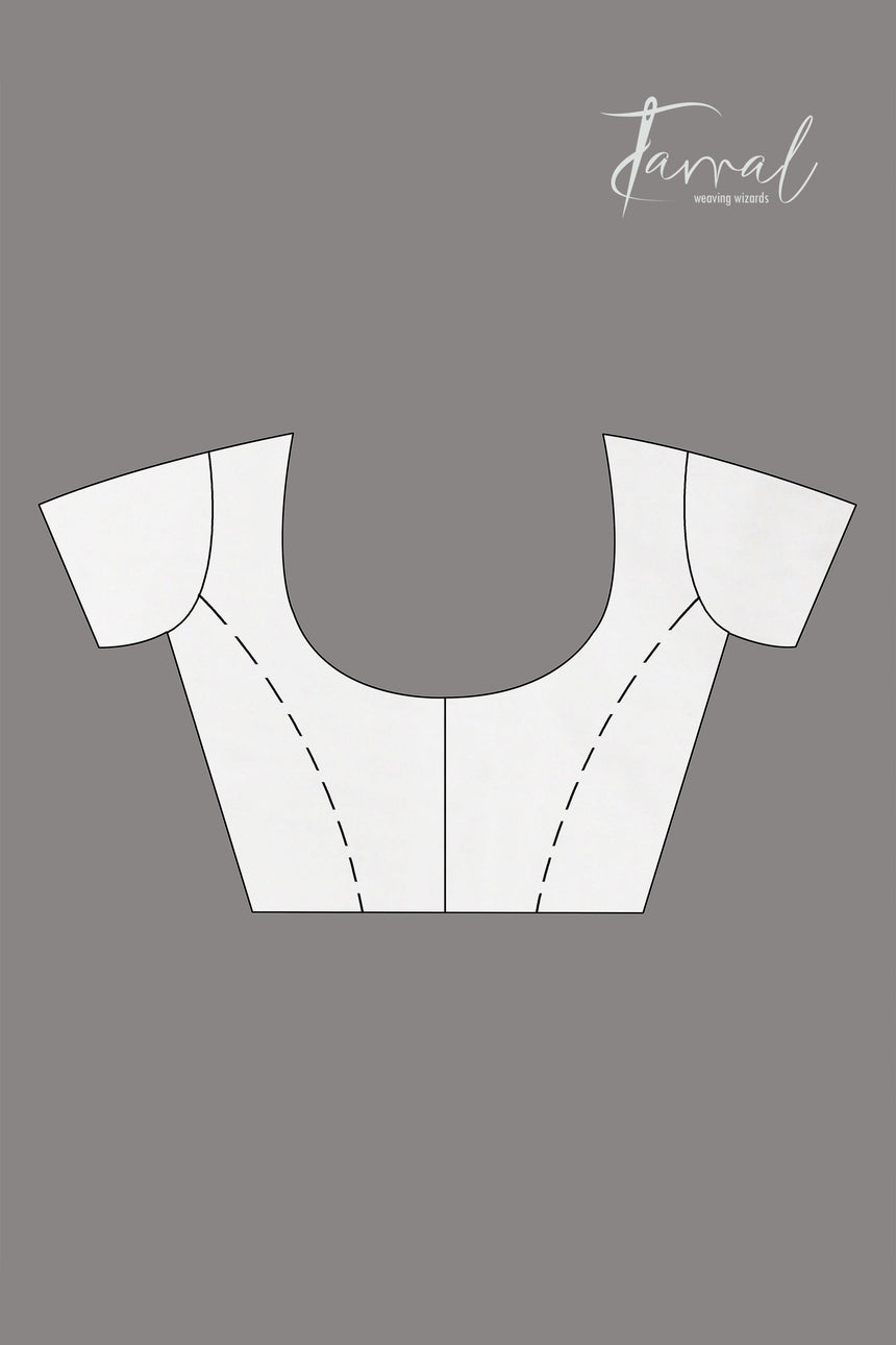 Offwhite self traditional handwoven muslin silk dhakai jamdani saree - Tamal Boutique