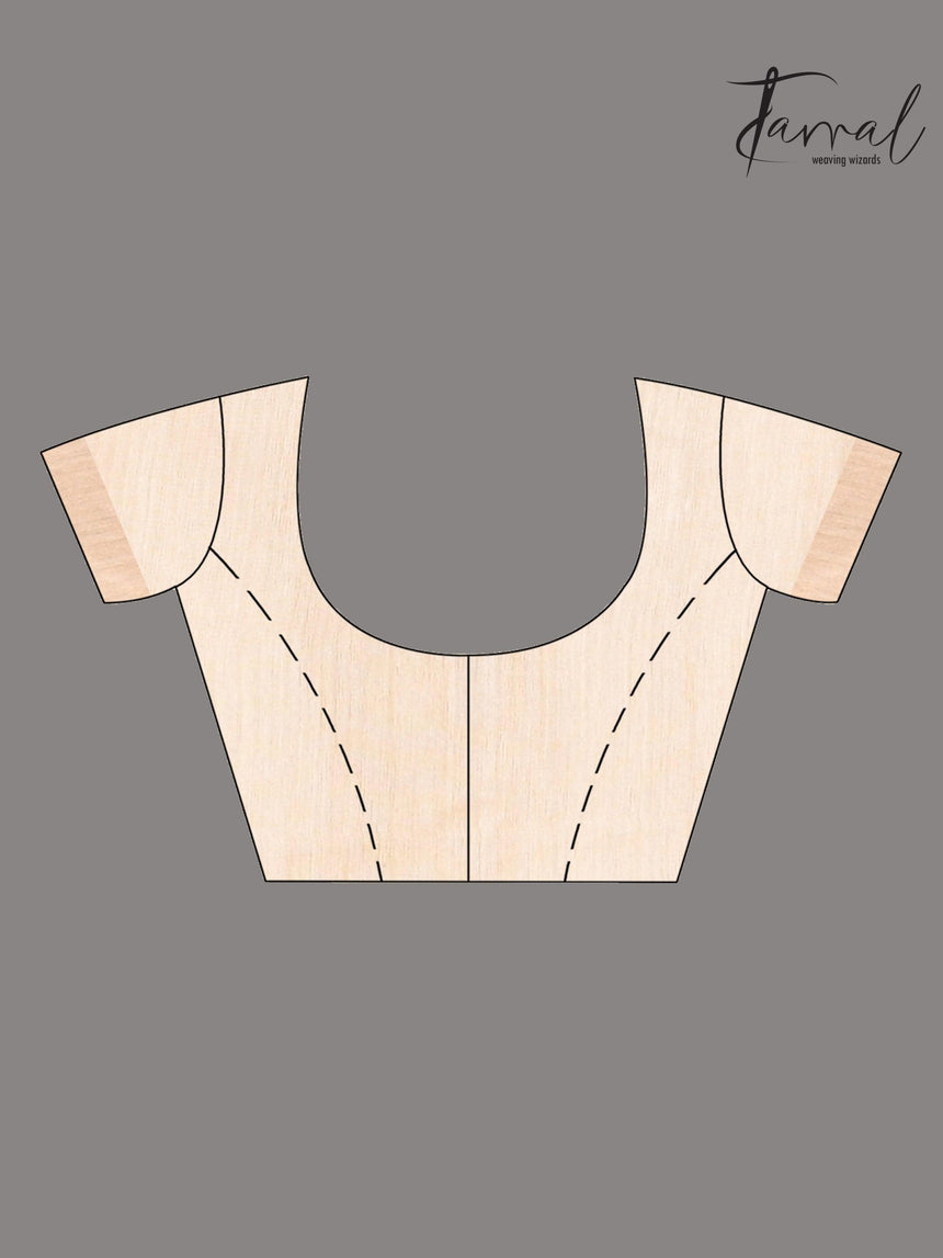 Offwhite with golden zari border bhagolpuri tussar silk embroidered saree - Tamal Boutique