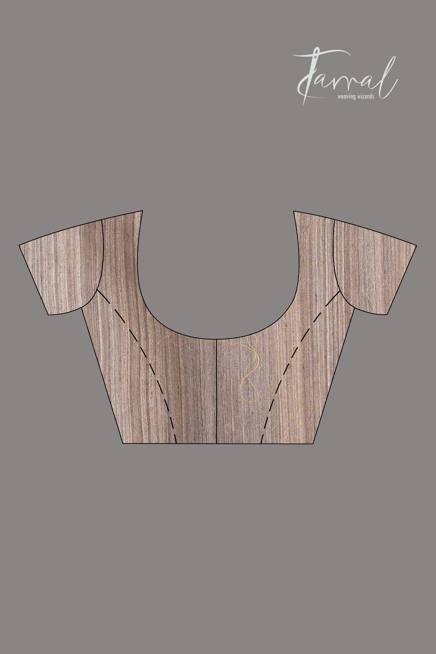 Dark beige with red & gold pallu sequins handwoven matka silk jamdani saree - Tamal Boutique