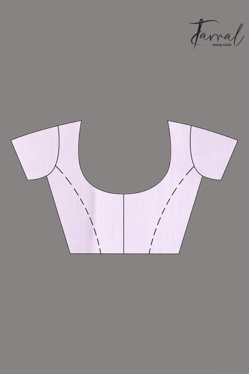 Lavender colour traditional handwoven muslin silk jamdani saree - Tamal Boutique