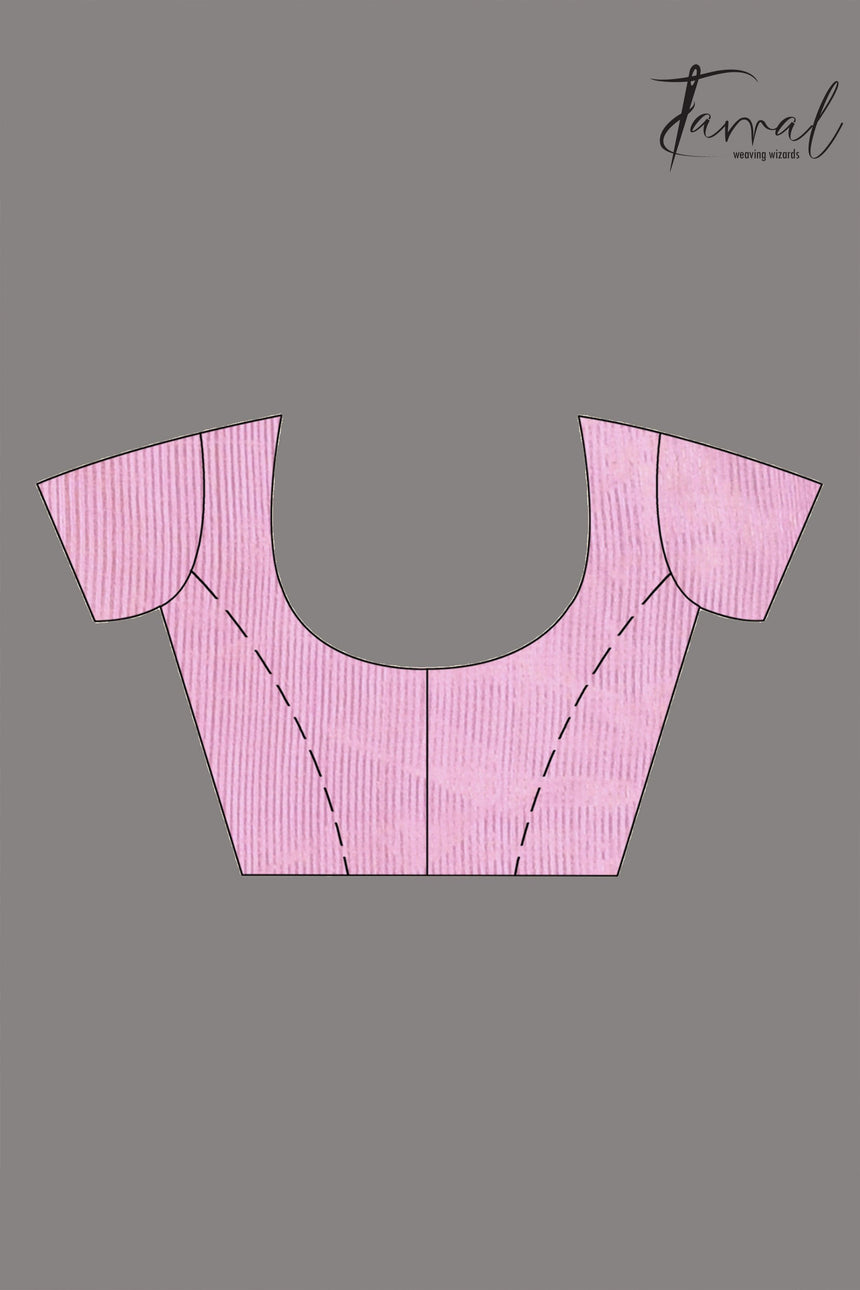 Lilac with multi colour allover floral muslin silk handwoven jamdani saree - Tamal Boutique