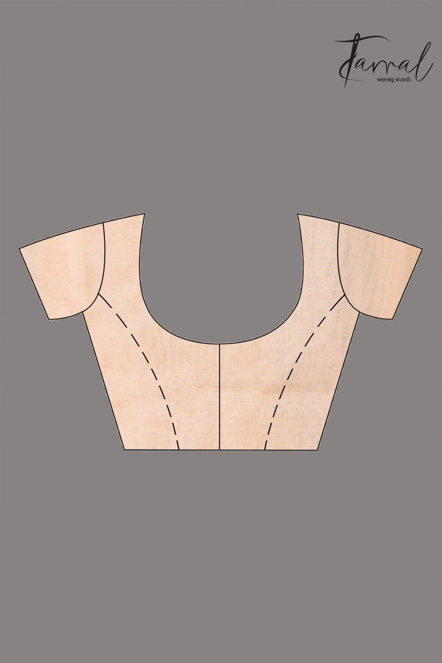 Offwhite with tussar border and multicolour allover bougainvillea flower muslin silk handwoven jamdani saree - Tamal Boutique