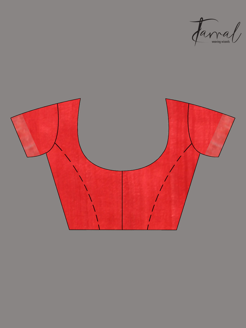 This beautiful Red colour matka silk handloom jamdani saree