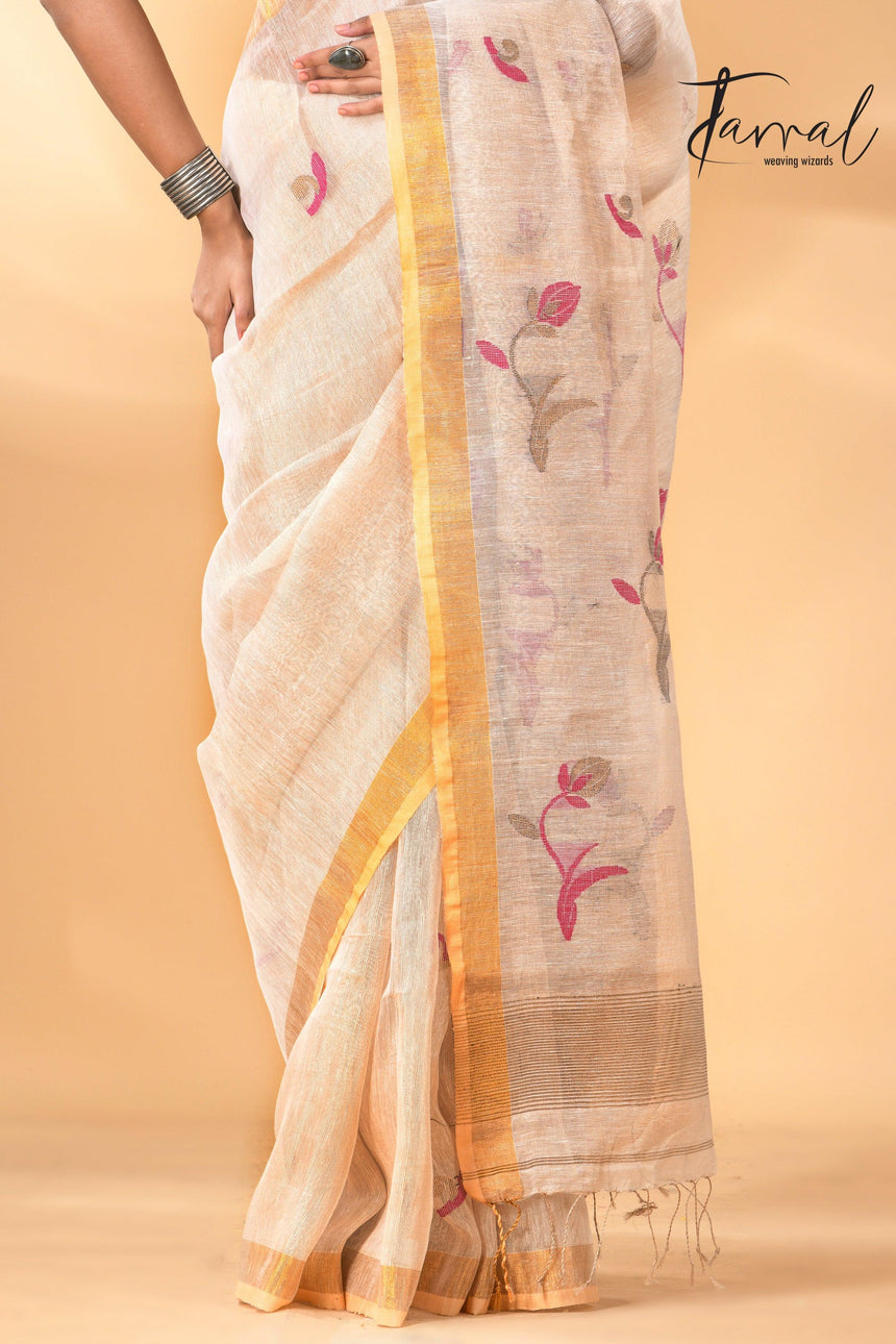 jamdani saree, jamdani, handloom, handwoven, saree, silk, dhakai, weaving, kolkatasaree, tamalboutique