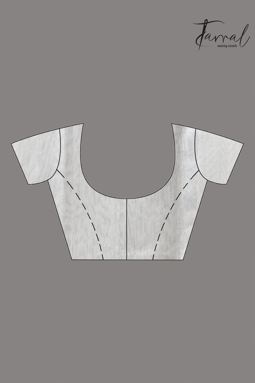 White with golden zari muslin silk handwoven jamdani saree