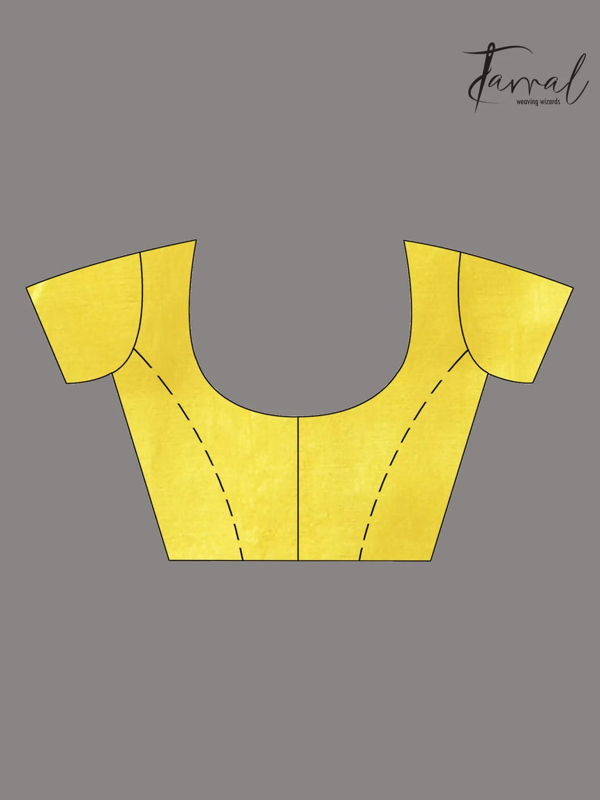 Yellow with Red colour Dhakai tusser handwoven jamdani saree