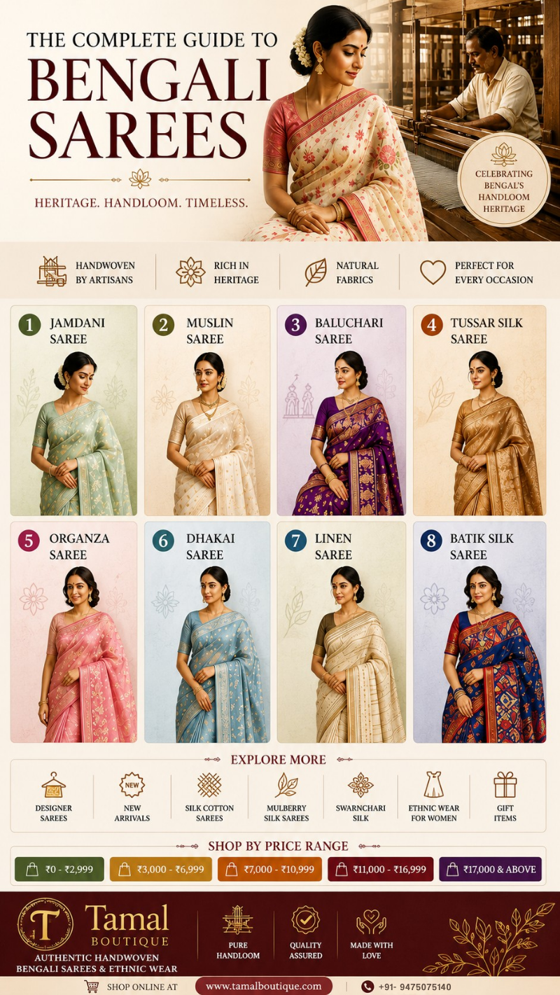 Types of Bengali Sarees: A Complete Guide