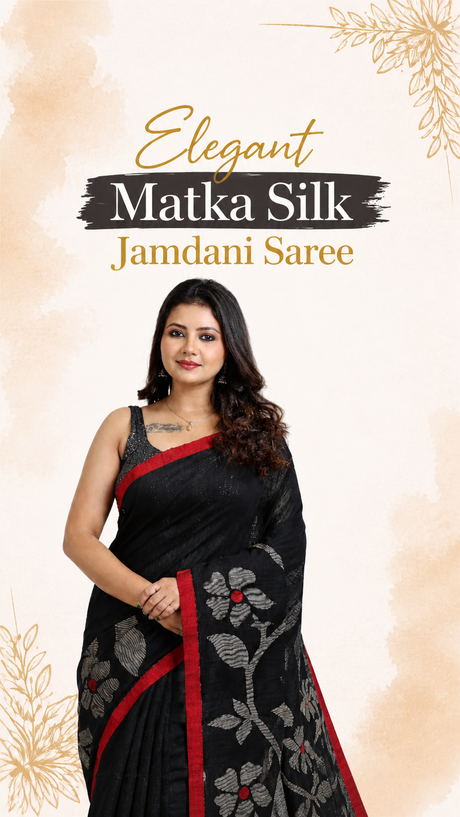 Matka Silk Jamdani Saree – The Art of Bengal Handloom Weaving