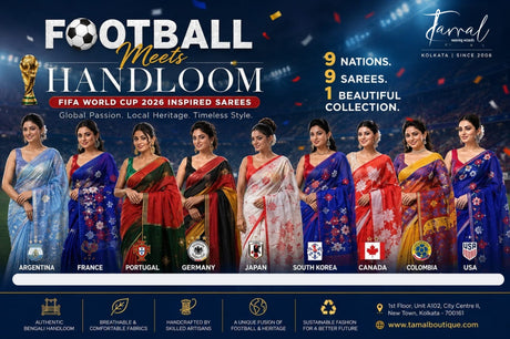 FIFA World Cup 2026 Meets Bengali Tradition: 9 Unique Handloom Sarees for Football-Loving Women