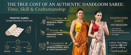 The True Cost of an Authentic Handloom Saree: Time, Skill & Craftsmanship