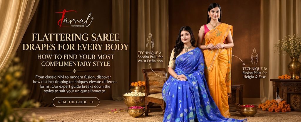 Saree Draping Styles for Different Body Types: How to Find Your Most Flattering Draping Style