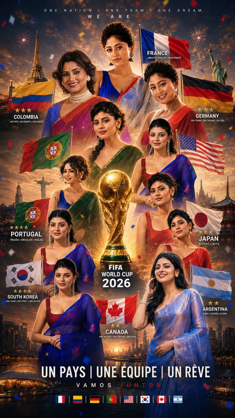 FIFA World Cup 2026 Football Sarees – Country Inspired Handloom Collection