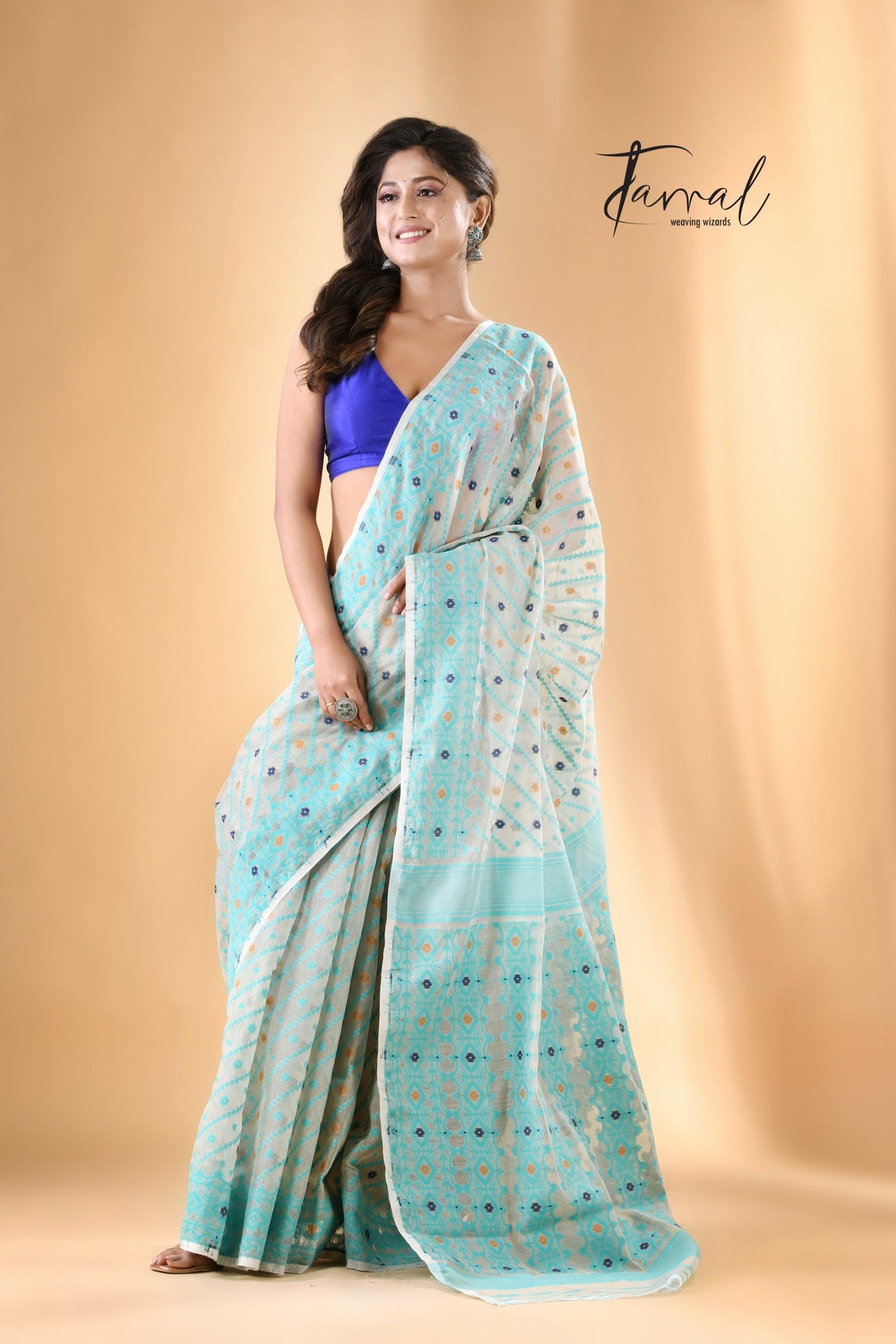 jamdani saree, jamdani, handloom, handwoven, saree, silk, dhakai, weaving, kolkatasaree, tamalboutique
