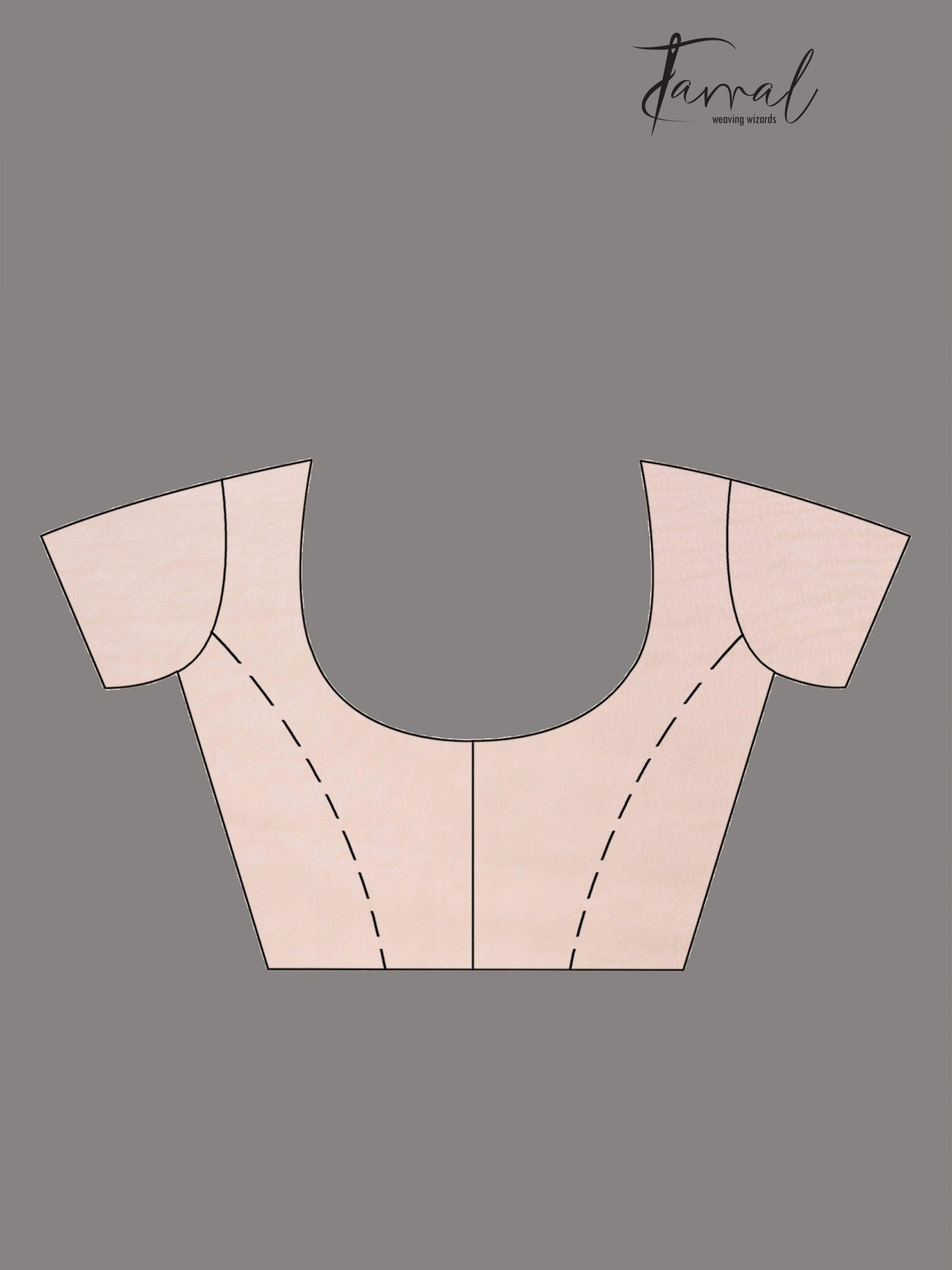 Baby pink organza embroidered handloom saree Blouse1