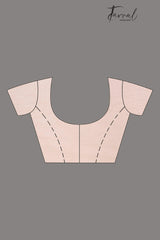 Baby pink organza embroidered handloom saree Blouse1