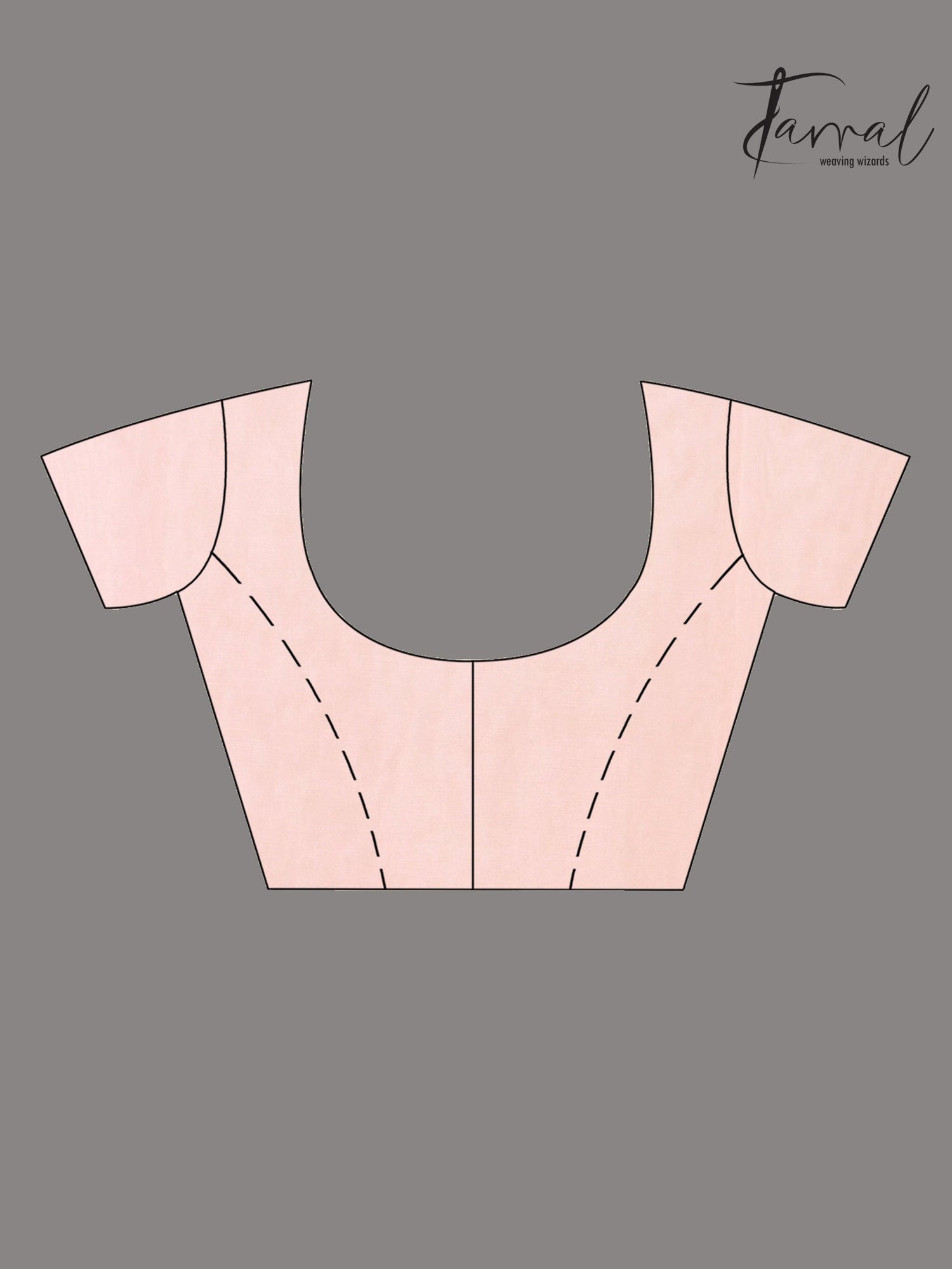 Baby pink organza embroidered handloom saree blouse