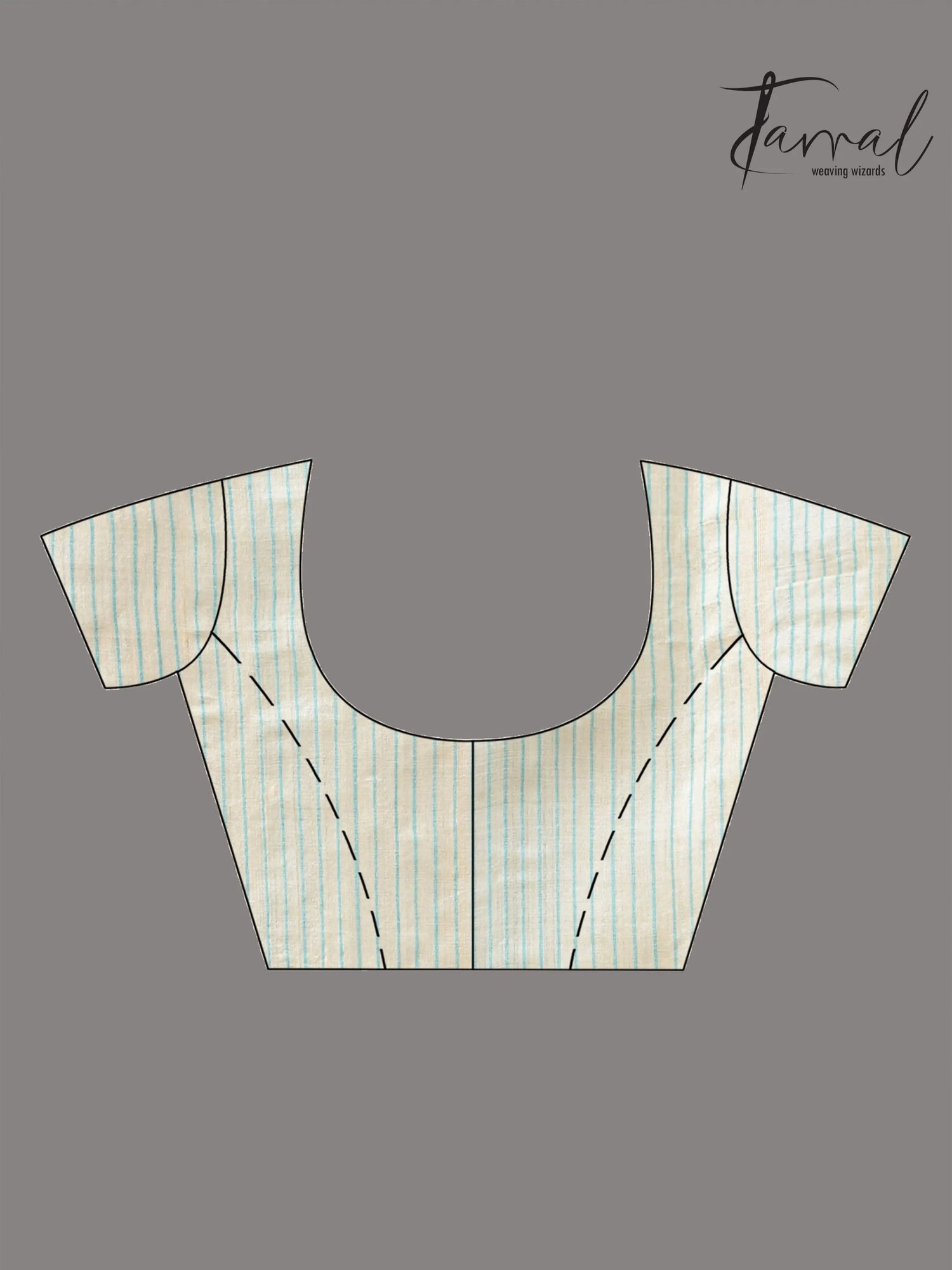 Beige with firoza lata in tusser silk handwoven jamdani saree