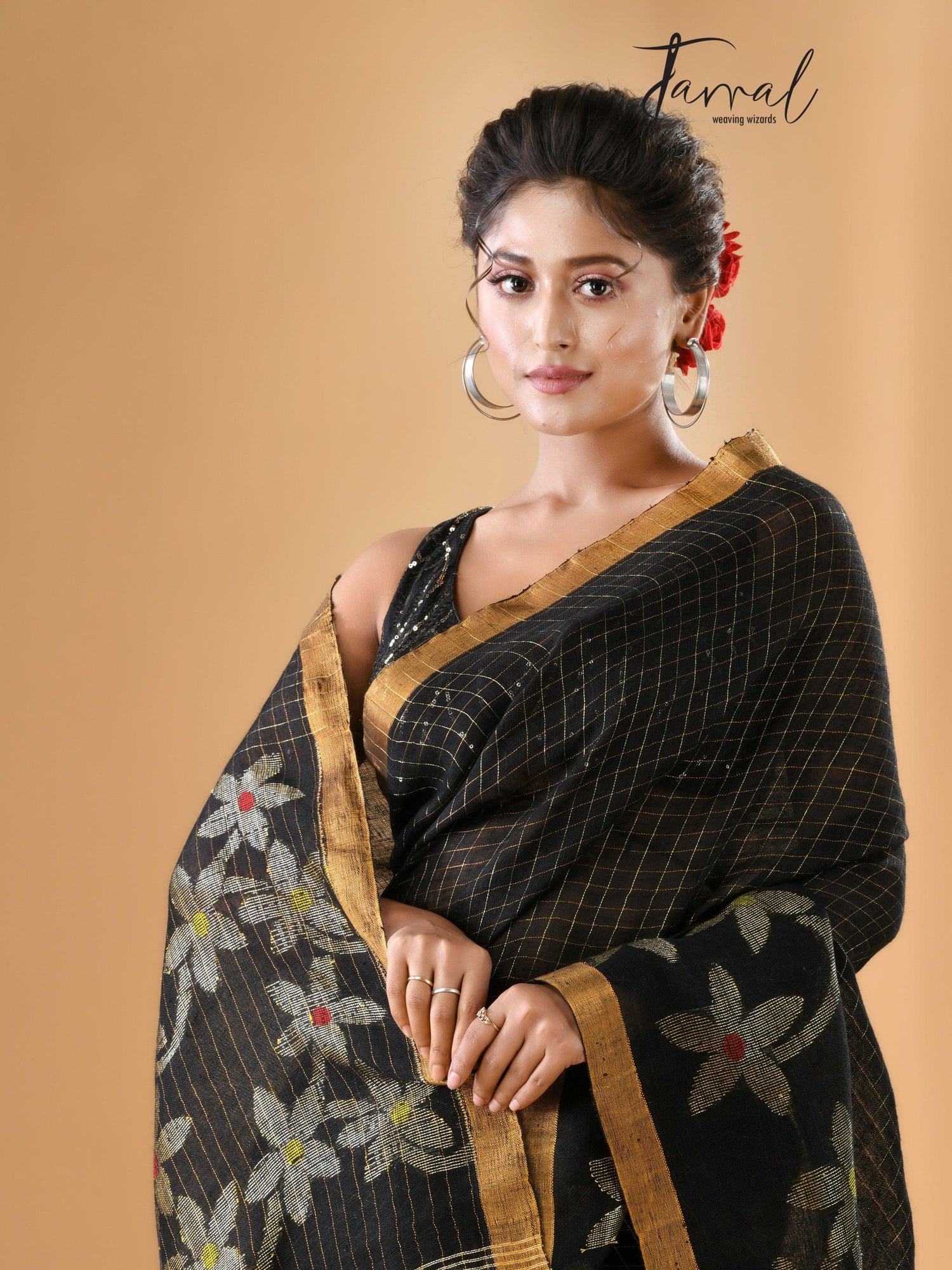 jamdani saree, jamdani, handloom, handwoven, saree, silk, dhakai, weaving, kolkatasaree, tamalboutique