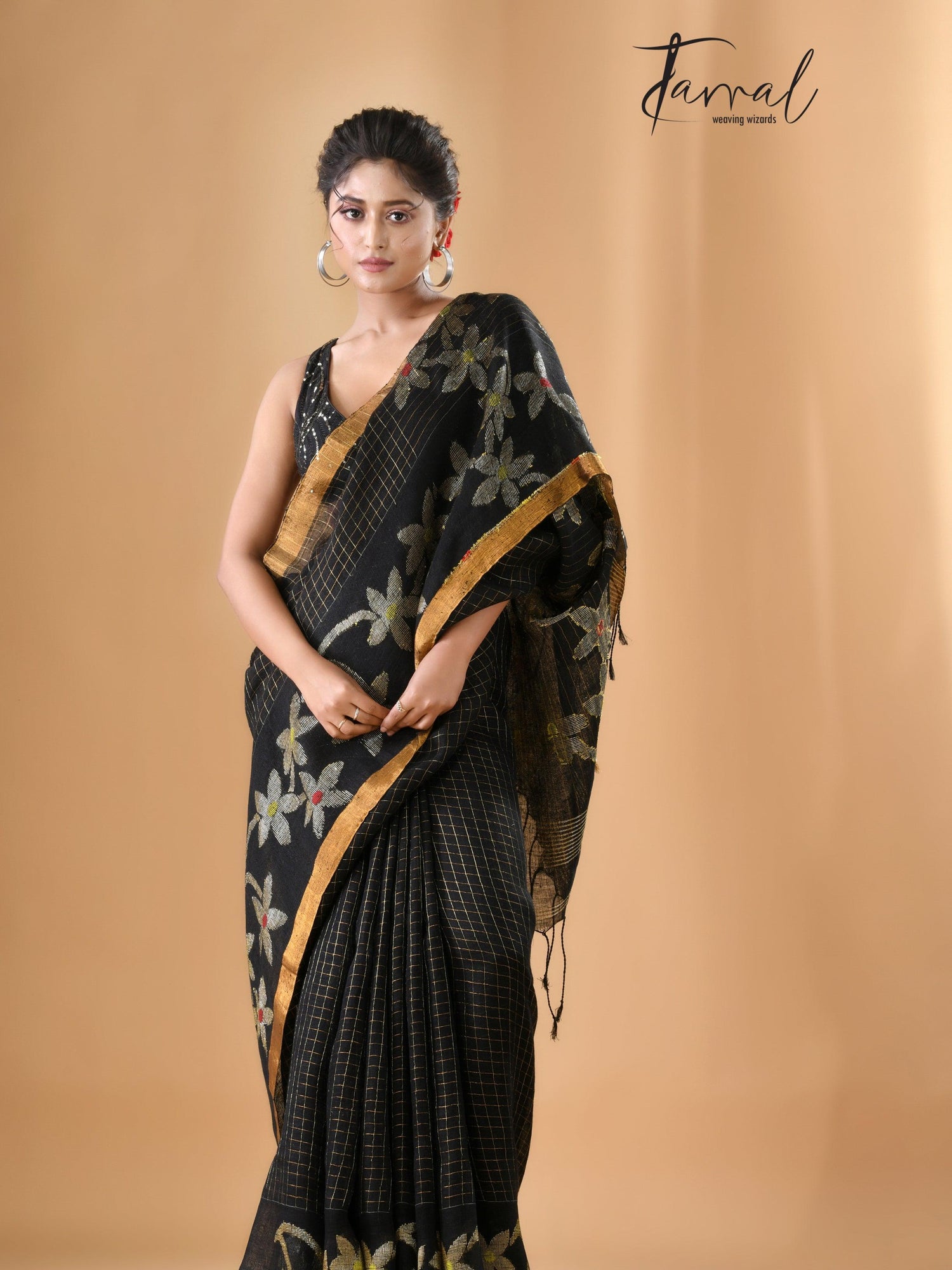 jamdani saree, jamdani, handloom, handwoven, saree, silk, dhakai, weaving, kolkatasaree, tamalboutique