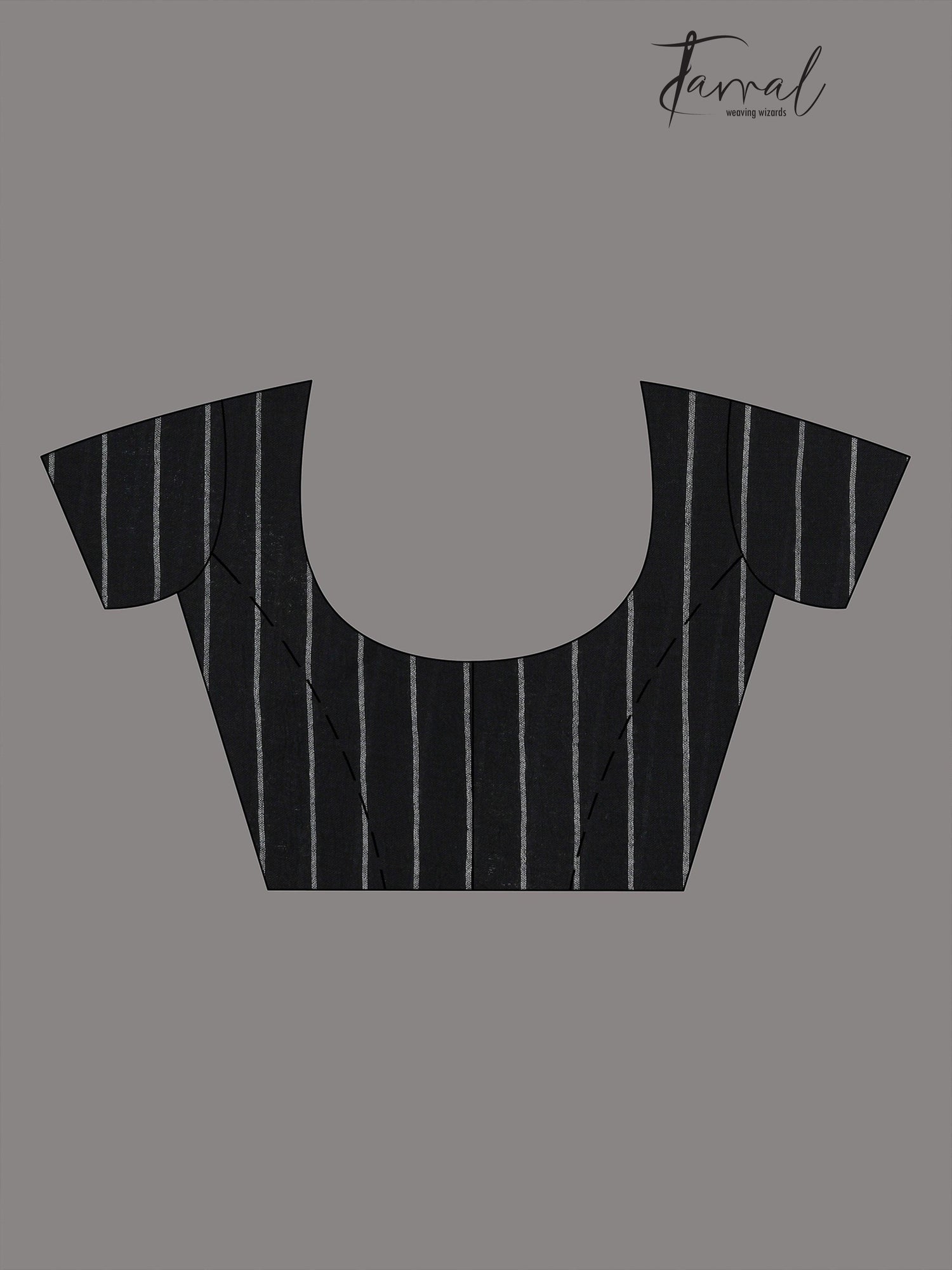 Black colour diamond motifs cotton handwoven jamdani saree