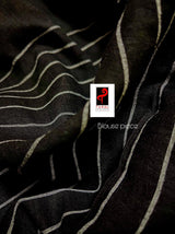 Black colour cotton traditional handwoven jamadani saree - Tamal Boutique
