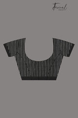 Black pure cotton jolphoring design handwoven jamdani saree 