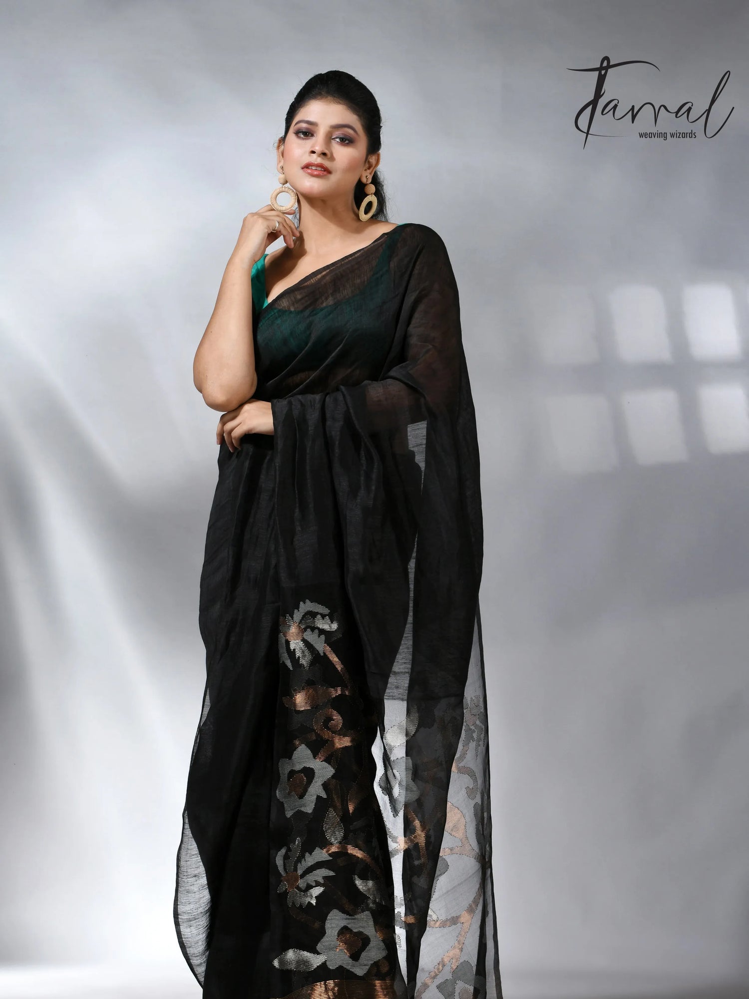 jamdani saree, jamdani, handloom, handwoven, saree, silk, dhakai, weaving, kolkatasaree, tamalboutique