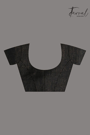 Black with golden tissue muslin lotus handwoven jamdani saree