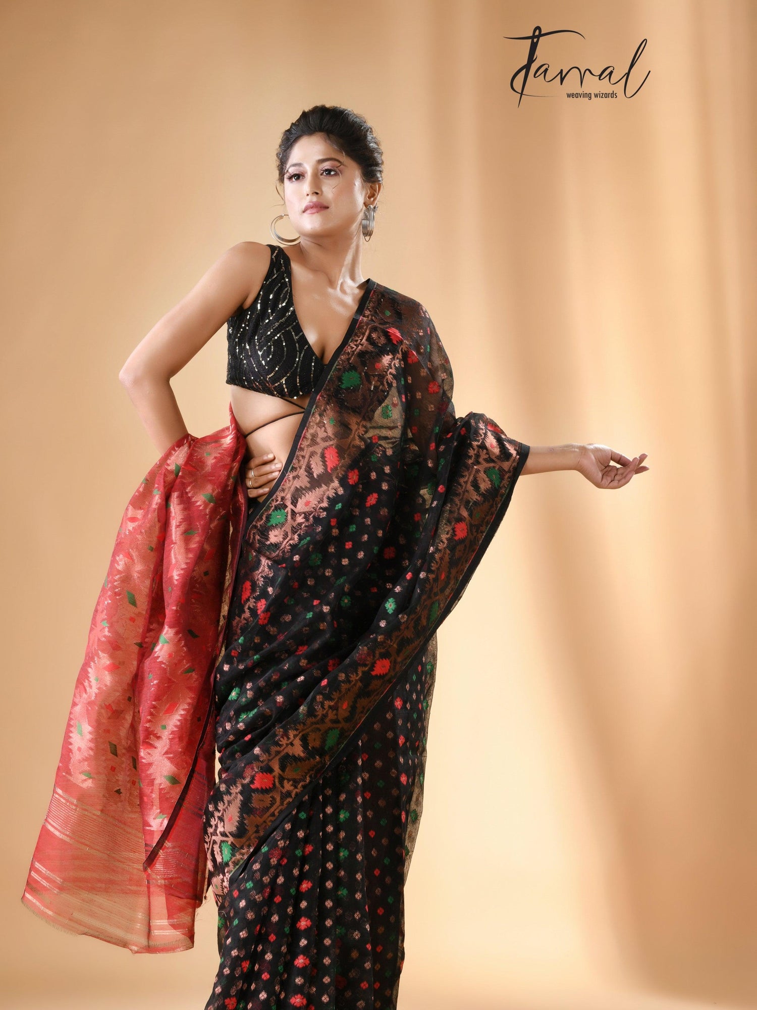 jamdani saree, jamdani, handloom, handwoven, saree, silk, dhakai, weaving, kolkatasaree, tamalboutique