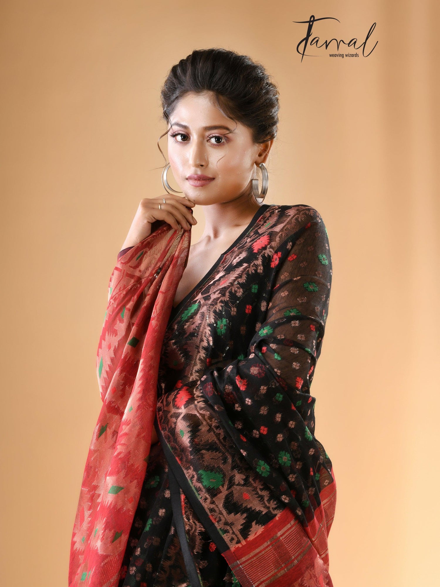 jamdani saree, jamdani, handloom, handwoven, saree, silk, dhakai, weaving, kolkatasaree, tamalboutique