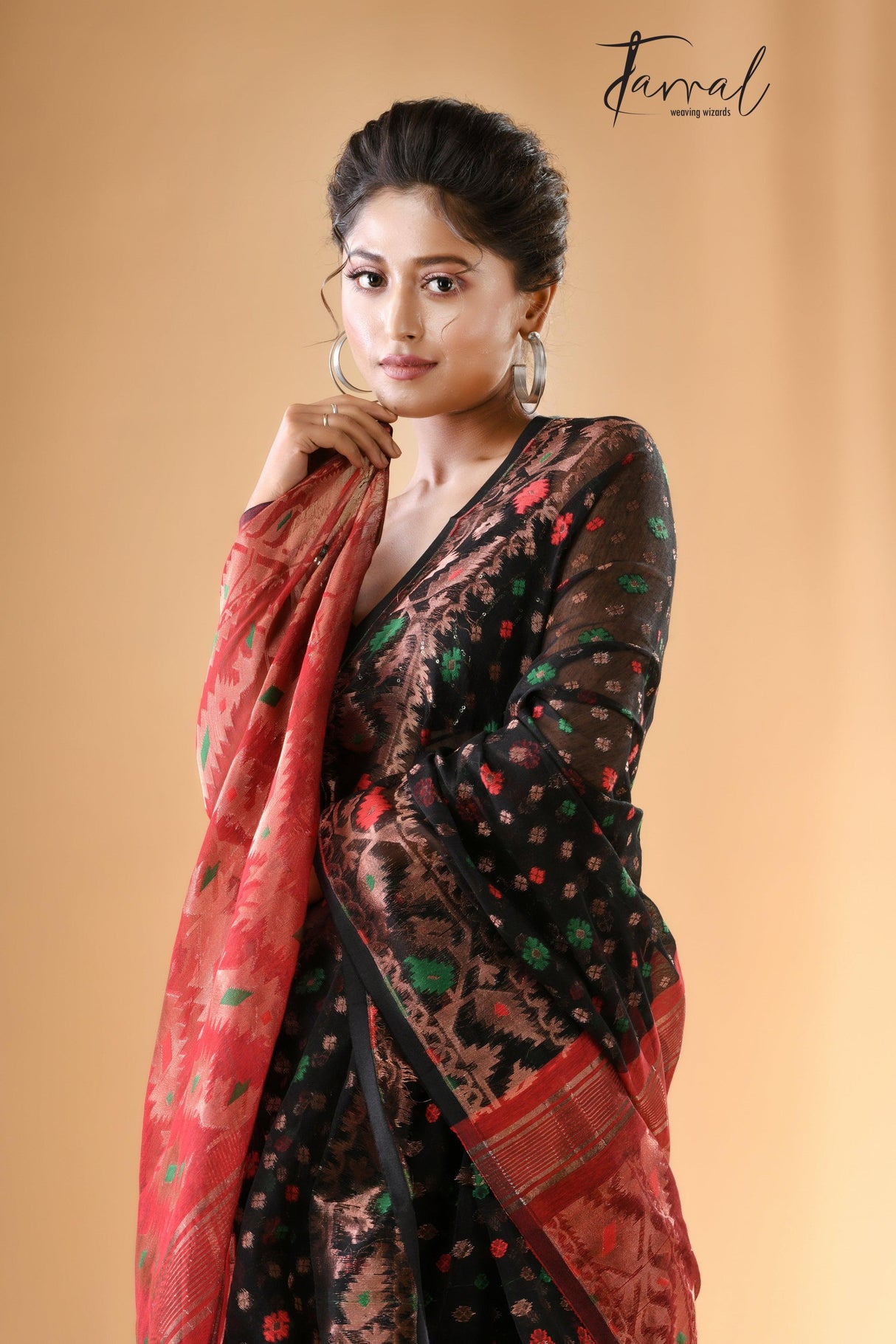 jamdani saree, jamdani, handloom, handwoven, saree, silk, dhakai, weaving, kolkatasaree, tamalboutique