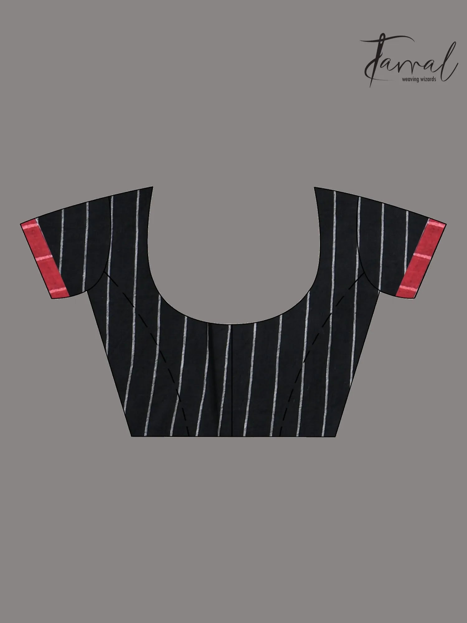 Black with red border pure cotton handwoven jamdani saree