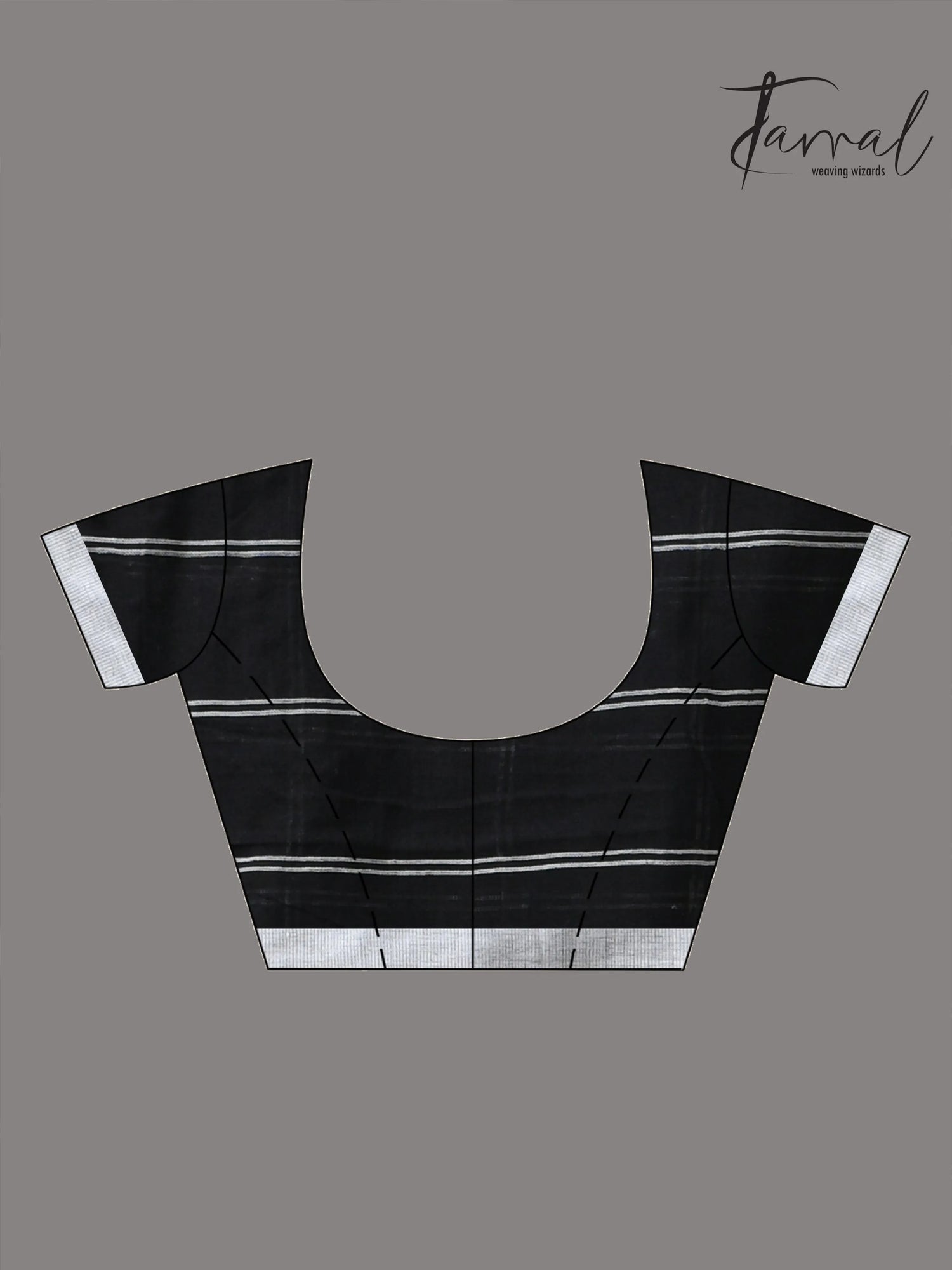 Black with white border checks bhujodi cotton handloom saree